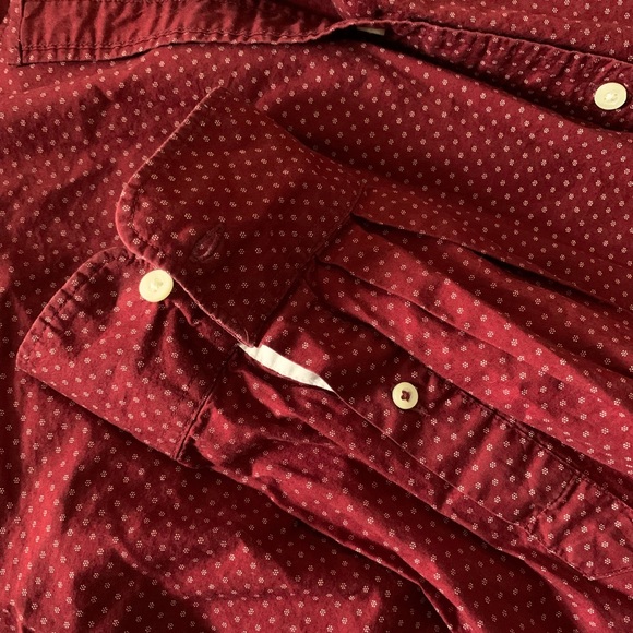 Burgundy Floral Button Down Shirt - XXL - Old Navy - Picture 5 of 5
